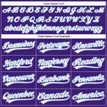 Personalized Purple White-Light Blue Performance Vapor Golf Polo Shirt Team Custom Name and Number
