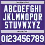 Personalized Purple White-Light Blue Two-Button Unisex Softball Jersey