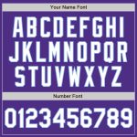 Personalized Purple White-Light Blue Two-Button Unisex Softball Jersey Team Custom Name and Number