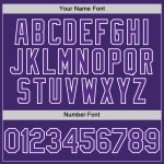 Personalized Purple White Line Authentic Baseball Jersey Team Custom Name and Number