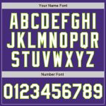 Personalized Purple White-Neon Green 3 Colors Arm Shapes Authentic Baseball Jersey Team Custom Name and Number