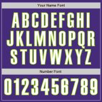 Personalized Purple White-Neon Green Authentic Baseball Jersey Team Custom Name and Number