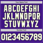 Personalized Purple White-Neon Green Authentic Throwback Baseball Jersey Team Custom Name and Number