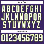 Personalized Purple White-Neon Green Hockey Lace Neck Jersey Team Custom Name and Number