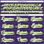 Personalized Purple White-Neon Green Hockey Lace Neck Jersey Team Custom Name and Number