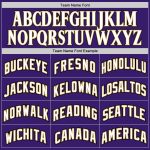 Personalized Purple White-Old Gold Authentic Baseball Jersey