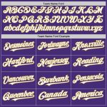 Personalized Purple White-Old Gold Authentic Sleeveless Baseball Jersey