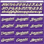 Personalized Purple White-Old Gold Authentic Sleeveless Baseball Jersey Team Custom Name and Number