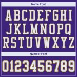 Personalized Purple White-Old Gold Mesh Authentic Football Jersey