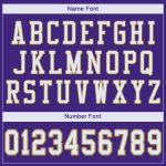 Personalized Purple White-Old Gold Mesh Authentic Football Jersey Team Custom Name and Number