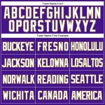 Personalized Purple White-Old Gold Mesh Authentic Throwback Baseball Jersey