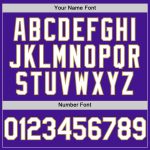 Personalized Purple White-Old Gold Mesh Authentic Throwback Baseball Jersey Team Custom Name and Number