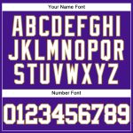 Personalized Purple White-Old Gold Mesh Authentic Throwback Baseball Jersey