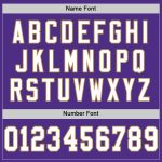 Personalized Purple White-Old Gold Mesh Authentic Throwback Football Jersey