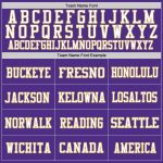 Personalized Purple White-Old Gold Mesh Authentic Throwback Football Jersey