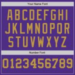 Personalized Purple White-Old Gold Pinstripe Authentic Split Fashion Baseball Jersey Team Custom Name and Number