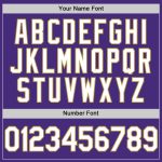 Personalized Purple White-Old Gold Two-Button Unisex Softball Jersey Team Custom Name and Number