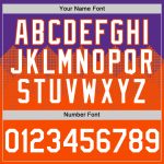 Personalized Purple White-Orange 3D Pattern Design Gradient Square Shapes Authentic Baseball Jersey Team Custom Name and Number