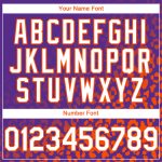 Personalized Purple White-Orange 3D Pattern Design Leopard Print Fade Fashion Authentic Baseball Jersey Team Custom Name and Number