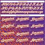 Personalized Purple White-Orange 3D Pattern Design Leopard Print Fade Fashion Authentic Baseball Jersey Team Custom Name and Number