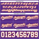 Personalized Purple White-Orange Authentic Basketball Shorts Team Custom Name and Number