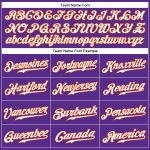 Personalized Purple White-Orange Authentic Sleeveless Baseball Jersey Team Custom Name and Number