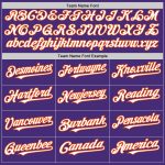 Personalized Purple White-Orange Authentic Sleeveless Baseball Jersey