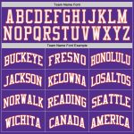 Personalized Purple White-Orange Authentic Throwback Basketball Jersey Team Custom Name and Number