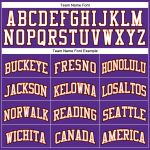 Personalized Purple White Orange-Black Authentic Throwback Basketball Jersey Team Custom Name and Number
