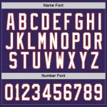 Personalized Purple White-Orange Hockey Jersey Team Custom Name and Number