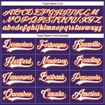 Personalized Purple White-Orange Hockey Lace Neck Jersey Team Custom Name and Number