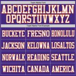 Personalized Purple White-Orange Mesh Authentic Football Jersey Team Custom Name and Number
