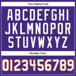 Personalized Purple White-Orange Mesh Authentic Football Jersey Team Custom Name and Number