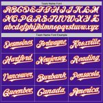 Personalized Purple White-Orange Mesh Authentic Throwback Baseball Jersey Team Custom Name and Number