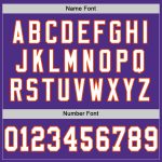 Personalized Purple White-Orange Mesh Authentic Throwback Football Jersey Team Custom Name and Number