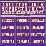 Personalized Purple White-Orange Mesh Authentic Throwback Football Jersey Team Custom Name and Number