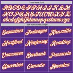 Personalized Purple White-Orange Performance T-Shirt Team Custom Name and Number