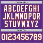 Personalized Purple White-Orange Performance T-Shirt Team Custom Name and Number