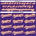Personalized Purple White-Orange Performance Vapor Golf Polo Shirt Team Custom Name and Number