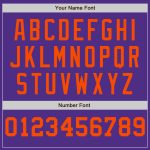 Personalized Purple White-Orange Pinstripe Authentic Split Fashion Baseball Jersey Team Custom Name and Number