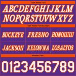 Personalized Purple White-Orange Pinstripe Fade Fashion Authentic Basketball Shorts Team Custom Name and Number
