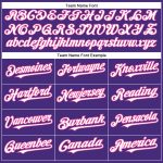 Personalized Purple White-Pink Authentic Baseball Jersey Team Custom Name and Number