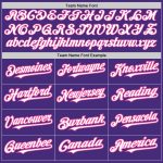 Personalized Purple White-Pink Authentic Raglan Sleeves Baseball Jersey Team Custom Name and Number