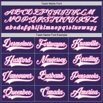 Personalized Purple White-Pink Hockey Jersey Team Custom Name and Number