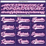 Personalized Purple White-Pink Hockey Lace Neck Jersey Team Custom Name and Number
