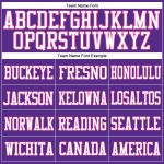 Personalized Purple White-Pink Mesh Authentic Football Jersey Team Custom Name and Number