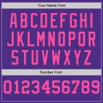 Personalized Purple White-Pink Pinstripe Authentic Split Fashion Baseball Jersey Team Custom Name and Number