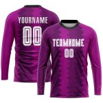 Personalized Purple White-Pink Sublimation Soccer Uniform Jersey Team Custom Name and Number