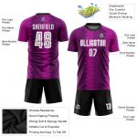 Personalized Purple White-Pink Sublimation Soccer Uniform Jersey Team Custom Name and Number