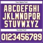 Personalized Purple White Pinstripe Gold Authentic Baseball Jersey Team Custom Name and Number